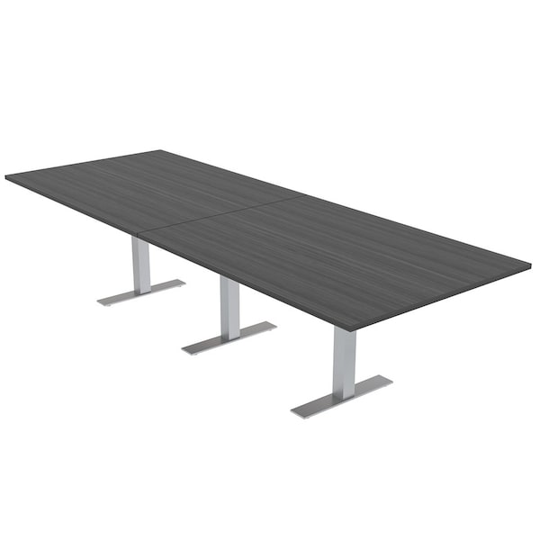 45 in W, 120 in L, 29 in H, Engineered Wood Top, Grey